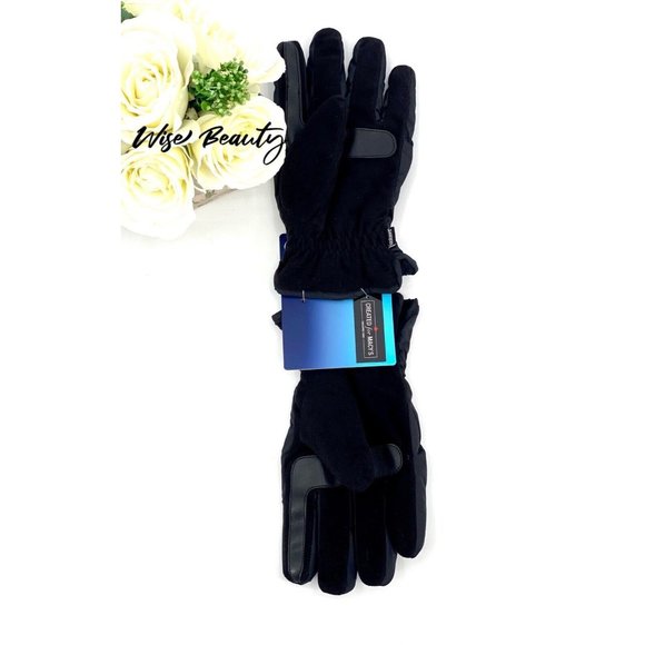 Isotoner Signature SleekHeat Packable Gloves Size Med SmartDri Black Touchscreen - Picture 4 of 9